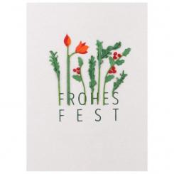 Weihnachts-Papierkunstkarte " Frohes Fest" 